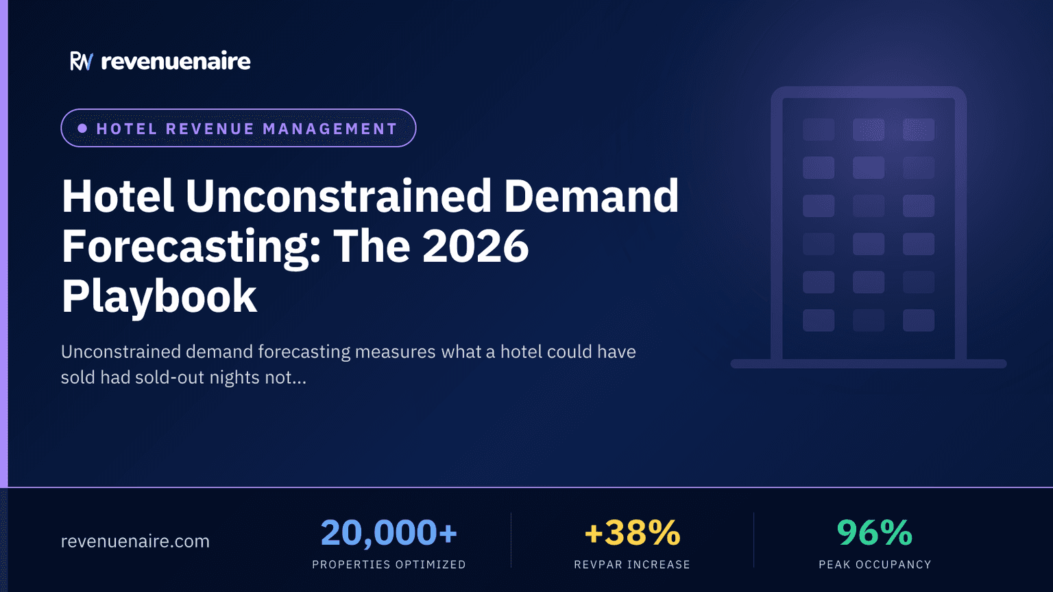 Hotel Unconstrained Demand Forecasting: The 2026 Playbook