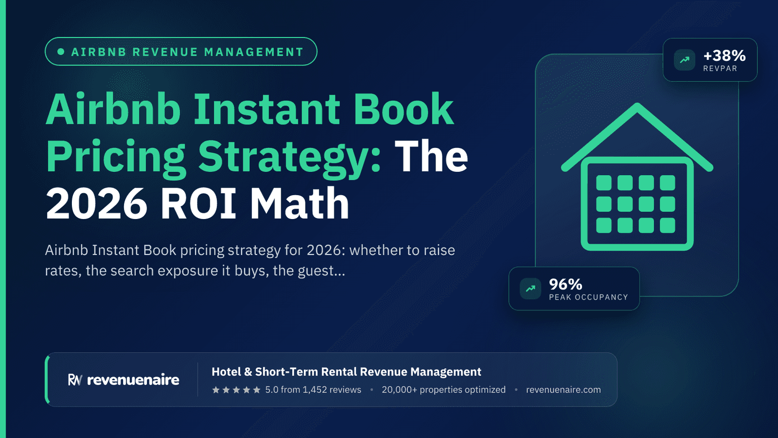 Airbnb Instant Book Pricing Strategy: The 2026 ROI Math