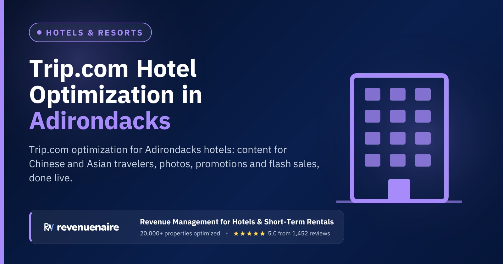 Trip.com Optimization for Hotels in Adirondacks & Lake Placid, United States