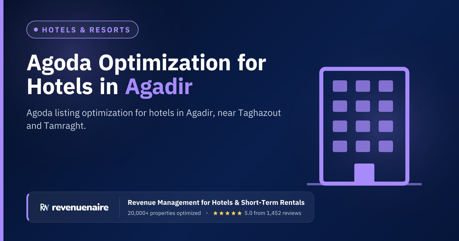 Agoda Optimization for Hotels in Agadir & Essaouira, Morocco