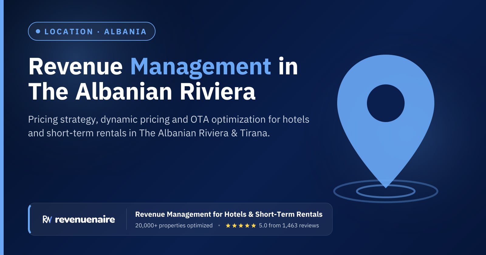 Revenue management in The Albanian Riviera & Tirana, Albania