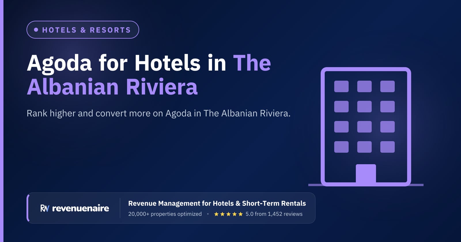 Agoda Optimization for Hotels in The Albanian Riviera & Tirana, Albania