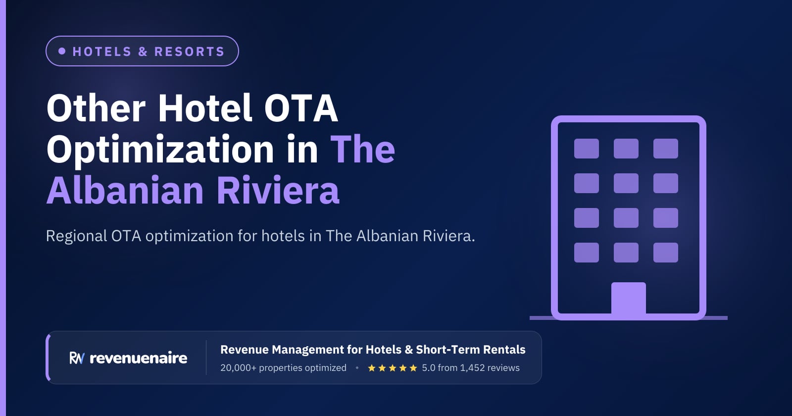 Other Hotel OTA Optimization in The Albanian Riviera & Tirana, Albania