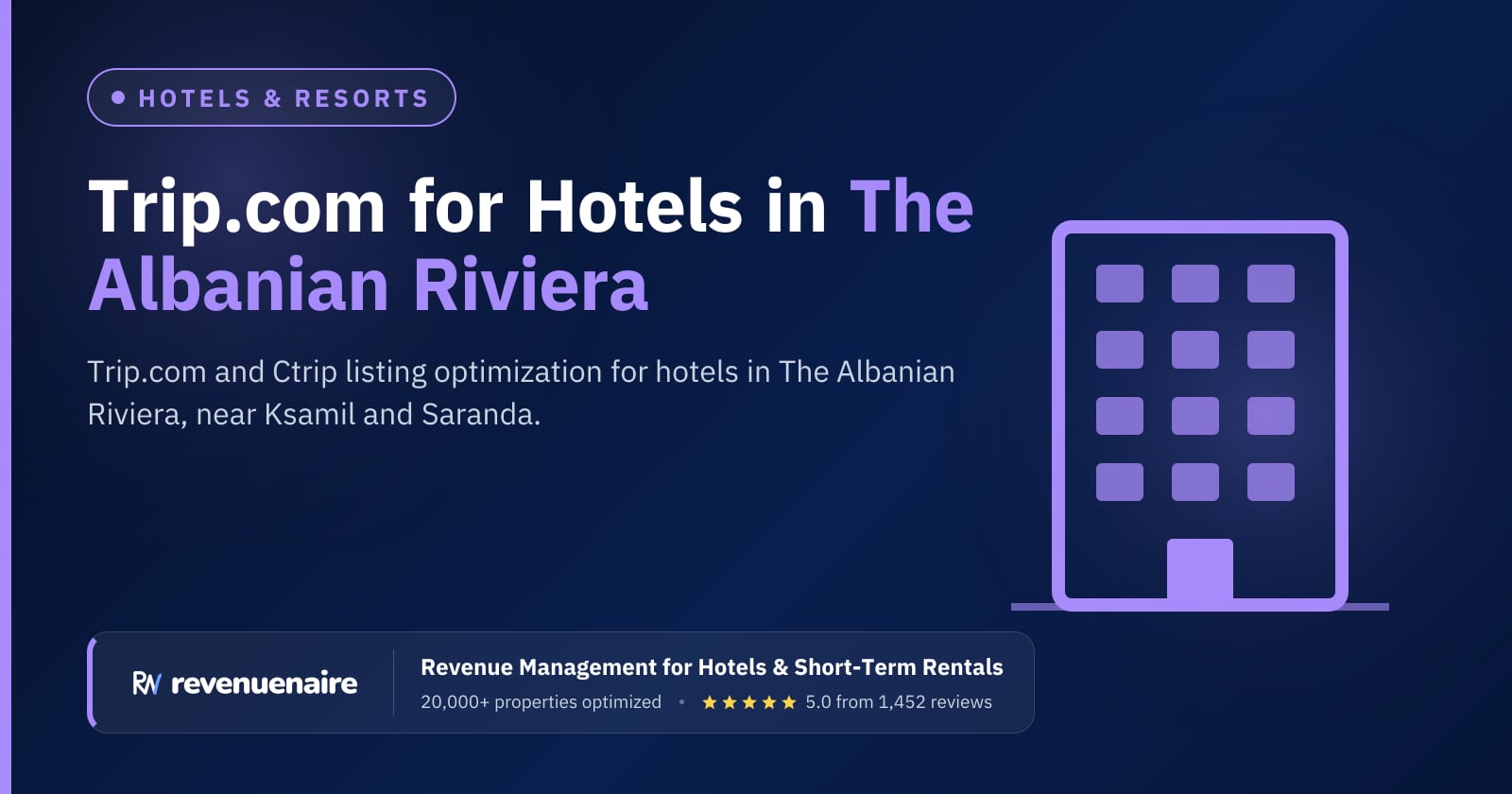 Trip.com Optimization for Hotels in The Albanian Riviera & Tirana, Albania