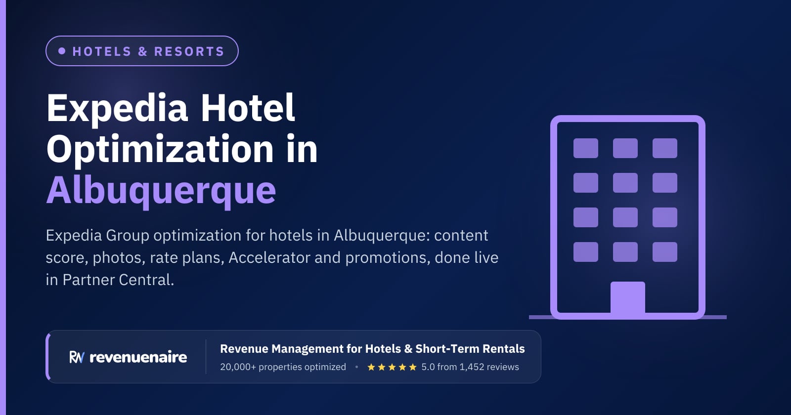Expedia Optimization for Hotels in Albuquerque, United States