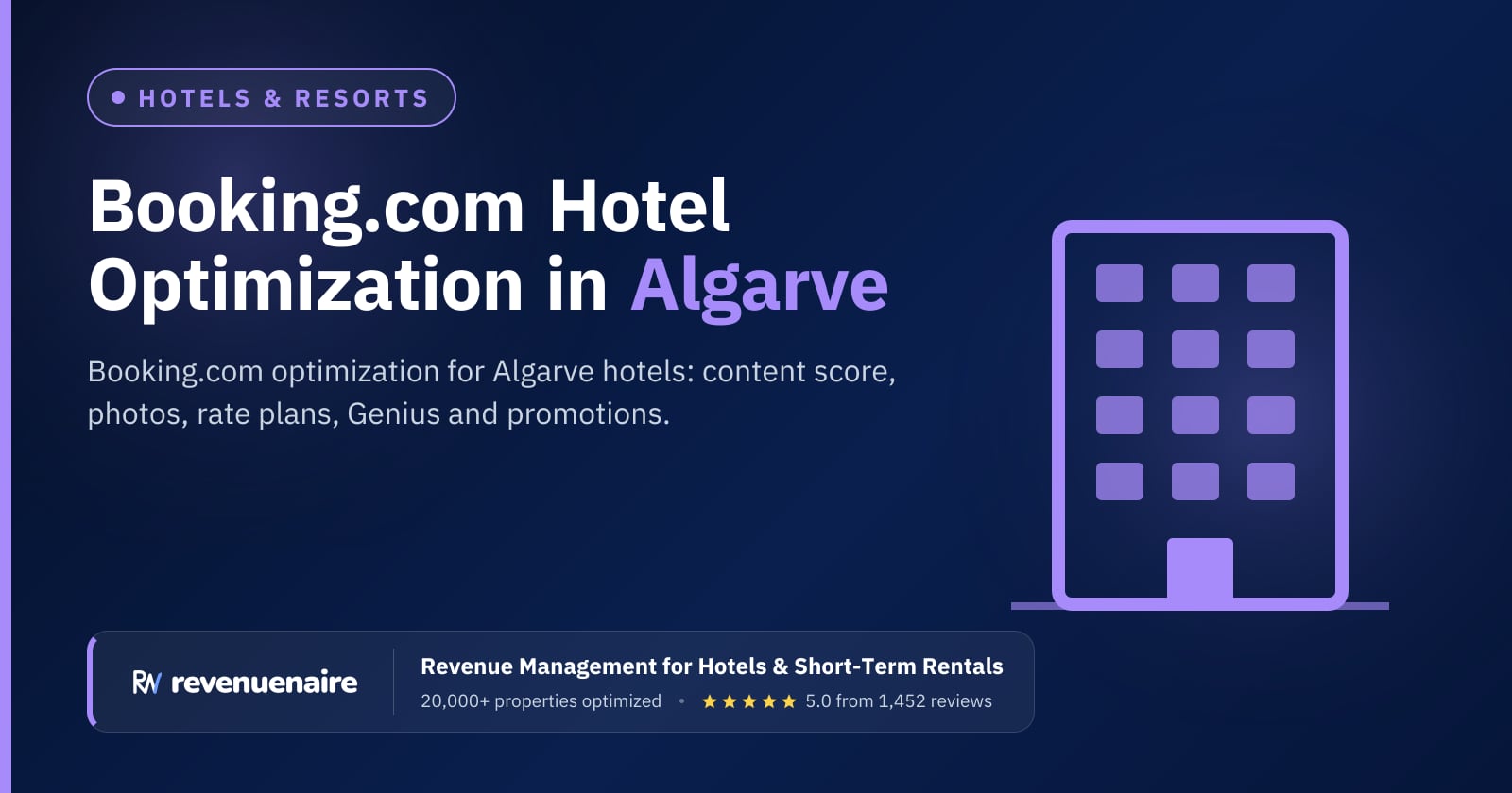 Booking.com Optimization for Hotels in Algarve, Portugal