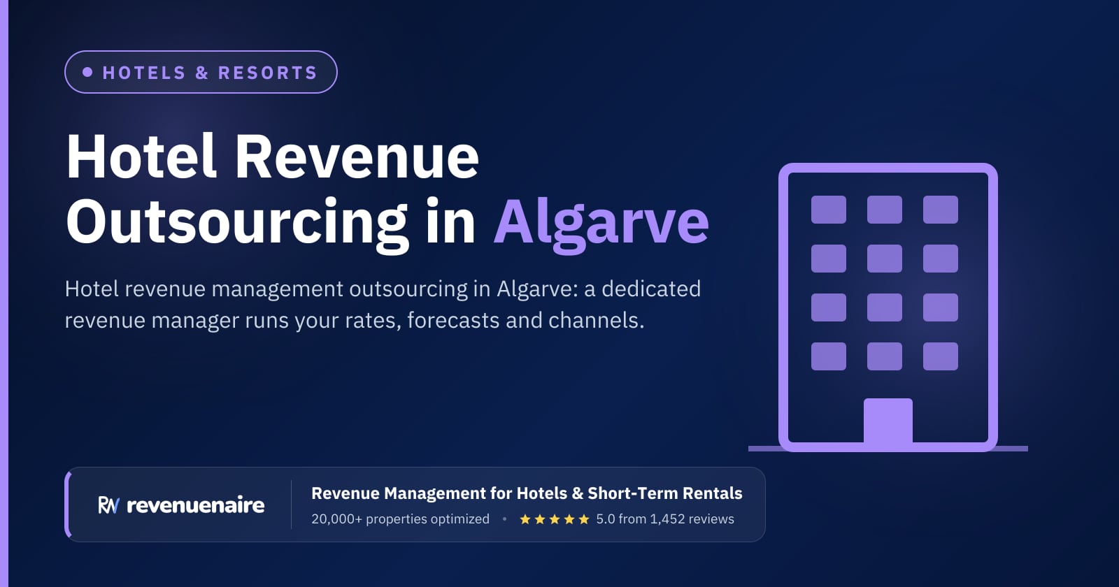 Hotel Revenue Management Outsourcing in Algarve, Portugal