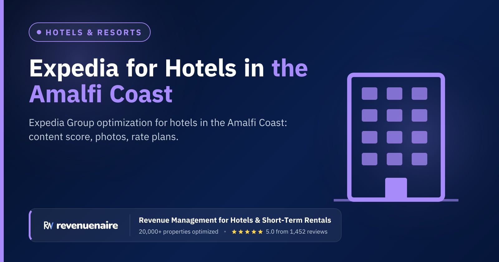 Expedia Optimization for Hotels in Naples & Amalfi Coast, Italy