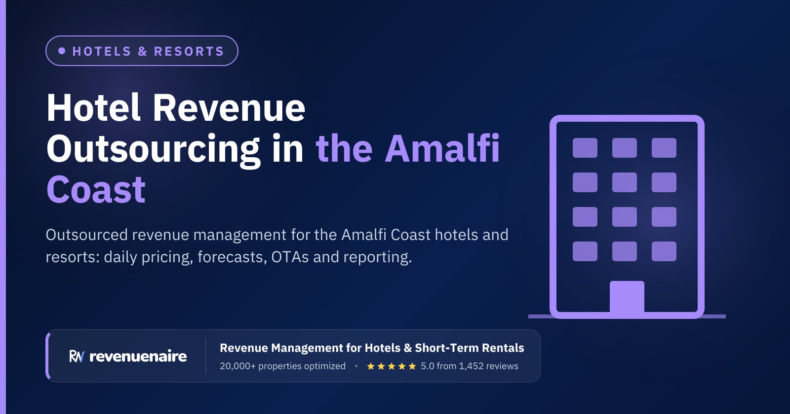Hotel Revenue Management Outsourcing in Naples & Amalfi Coast, Italy