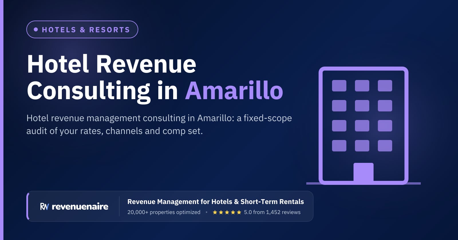 Hotel Revenue Management Consulting in Amarillo & Palo Duro Canyon, United States