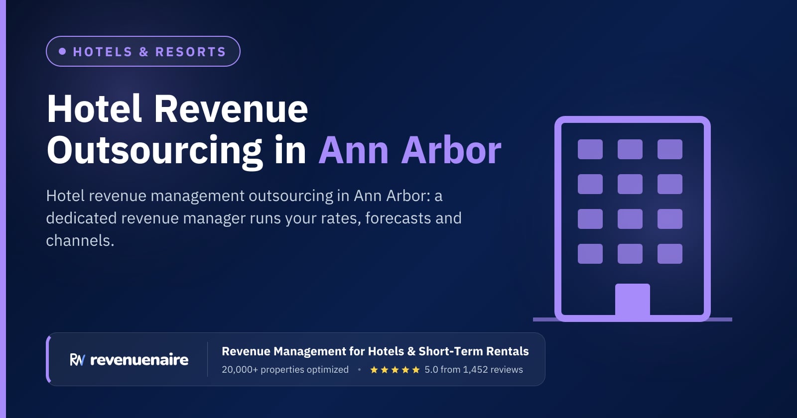 Hotel Revenue Management Outsourcing in Ann Arbor, United States