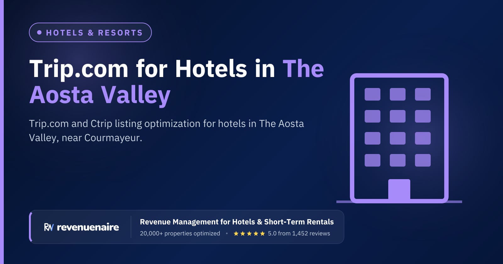 Trip.com Optimization for Hotels in The Aosta Valley & the Italian Alps, Italy