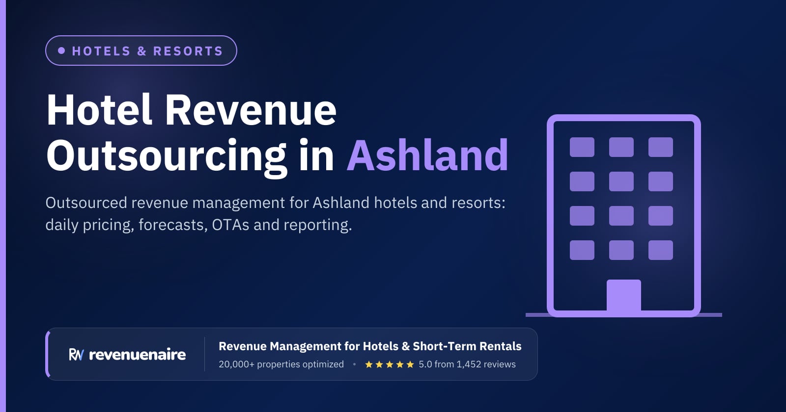 Hotel Revenue Management Outsourcing in Ashland & Southern Oregon, United States