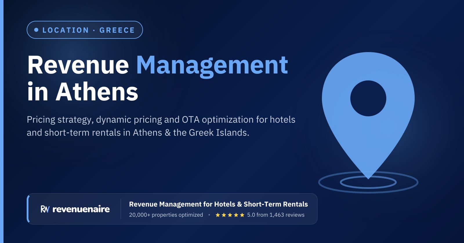 Revenue management in Athens & the Greek Islands, Greece