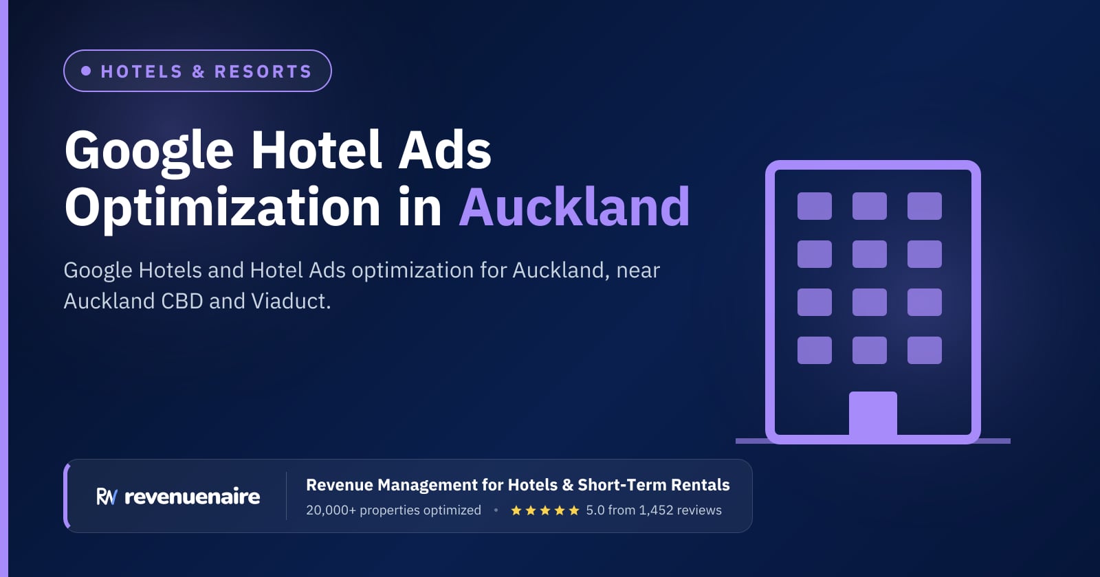 Google Hotel Ads Optimization in Auckland & Queenstown, New Zealand