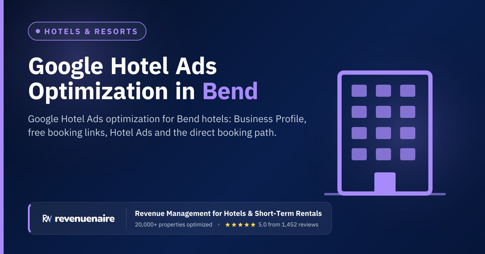 Google Hotel Ads Optimization in Bend & Central Oregon, United States
