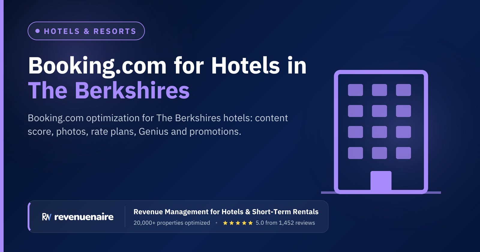 Booking.com Optimization for Hotels in The Berkshires, United States