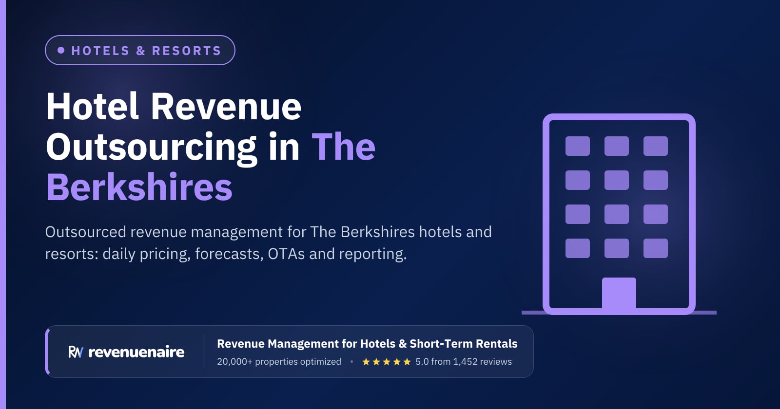 Hotel Revenue Management Outsourcing in The Berkshires, United States