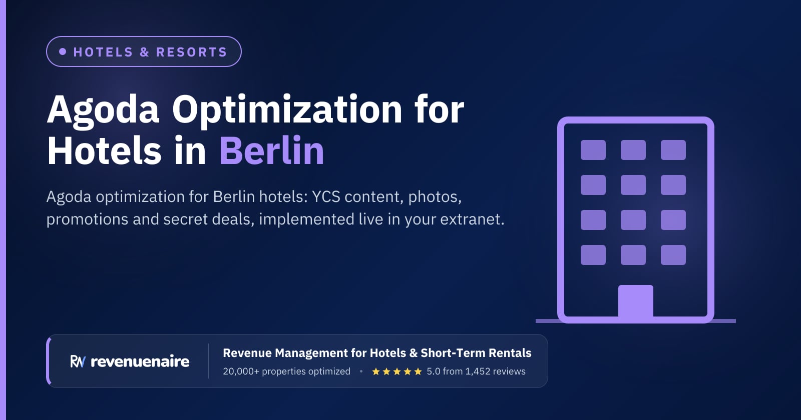 Agoda Optimization for Hotels in Berlin, Germany