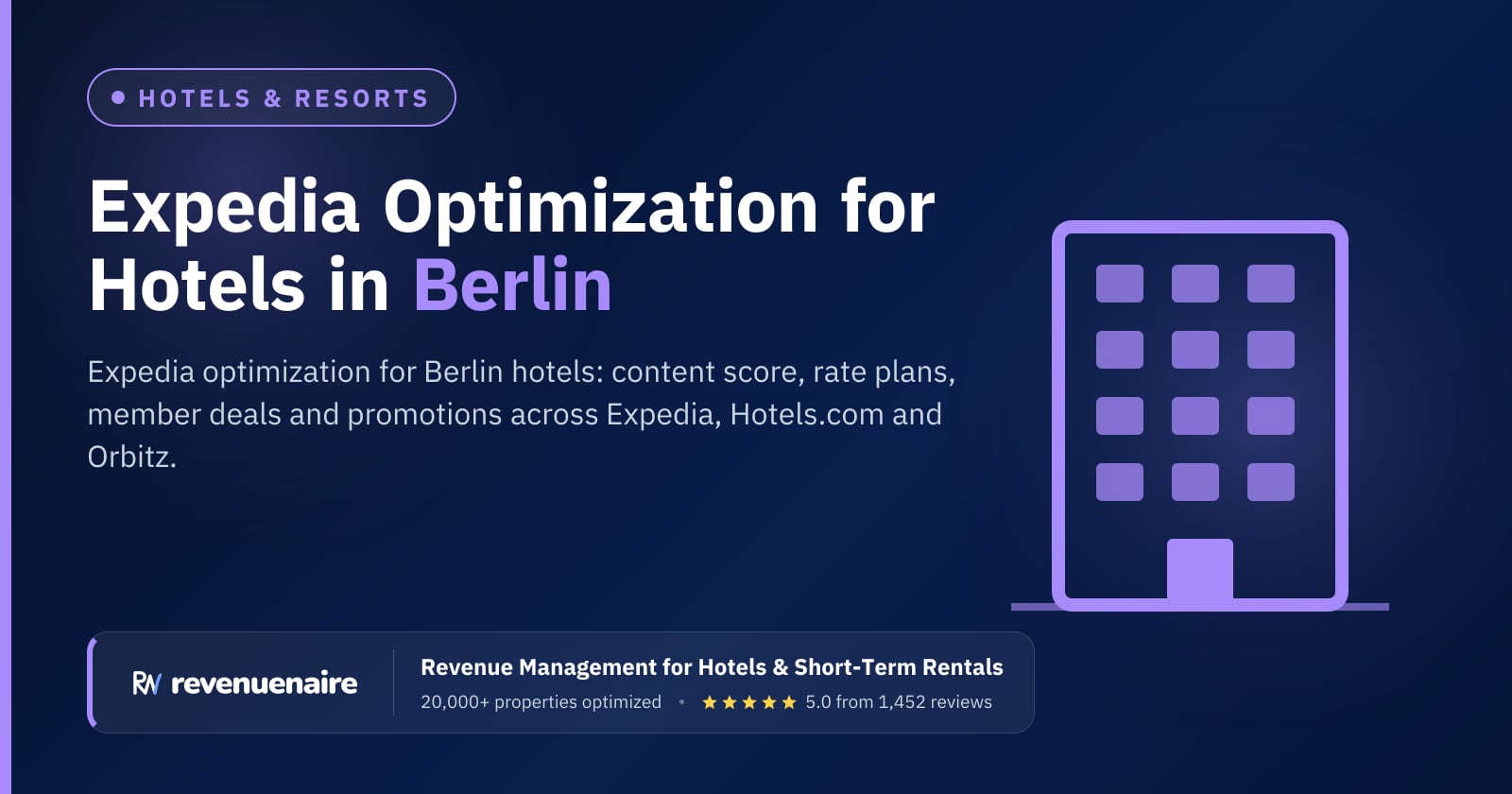 Expedia Optimization for Hotels in Berlin, Germany