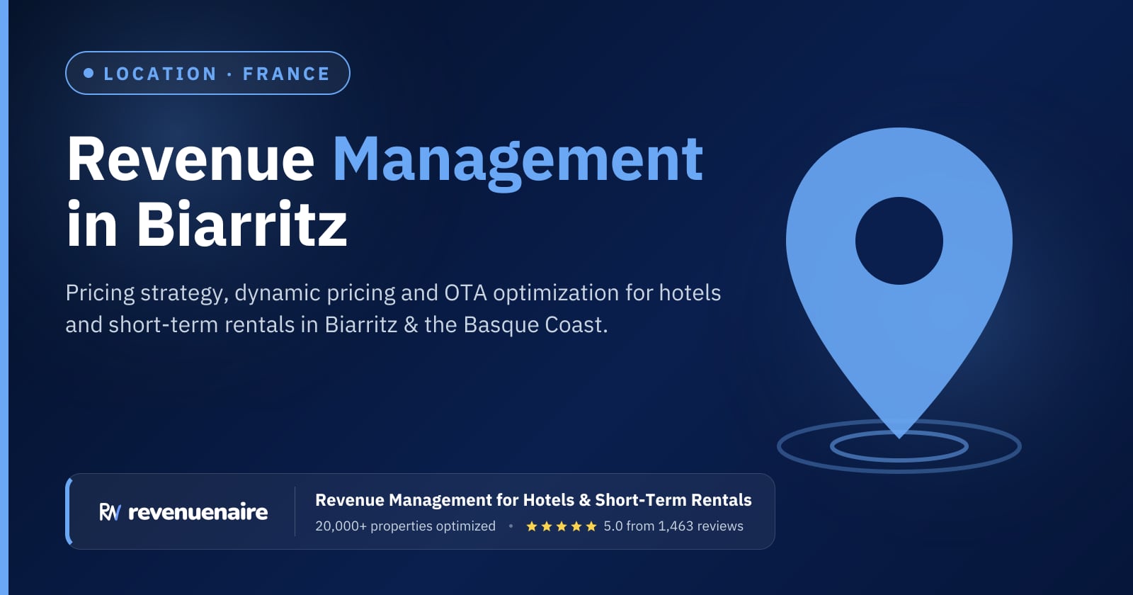 Revenue management in Biarritz & the Basque Coast, France