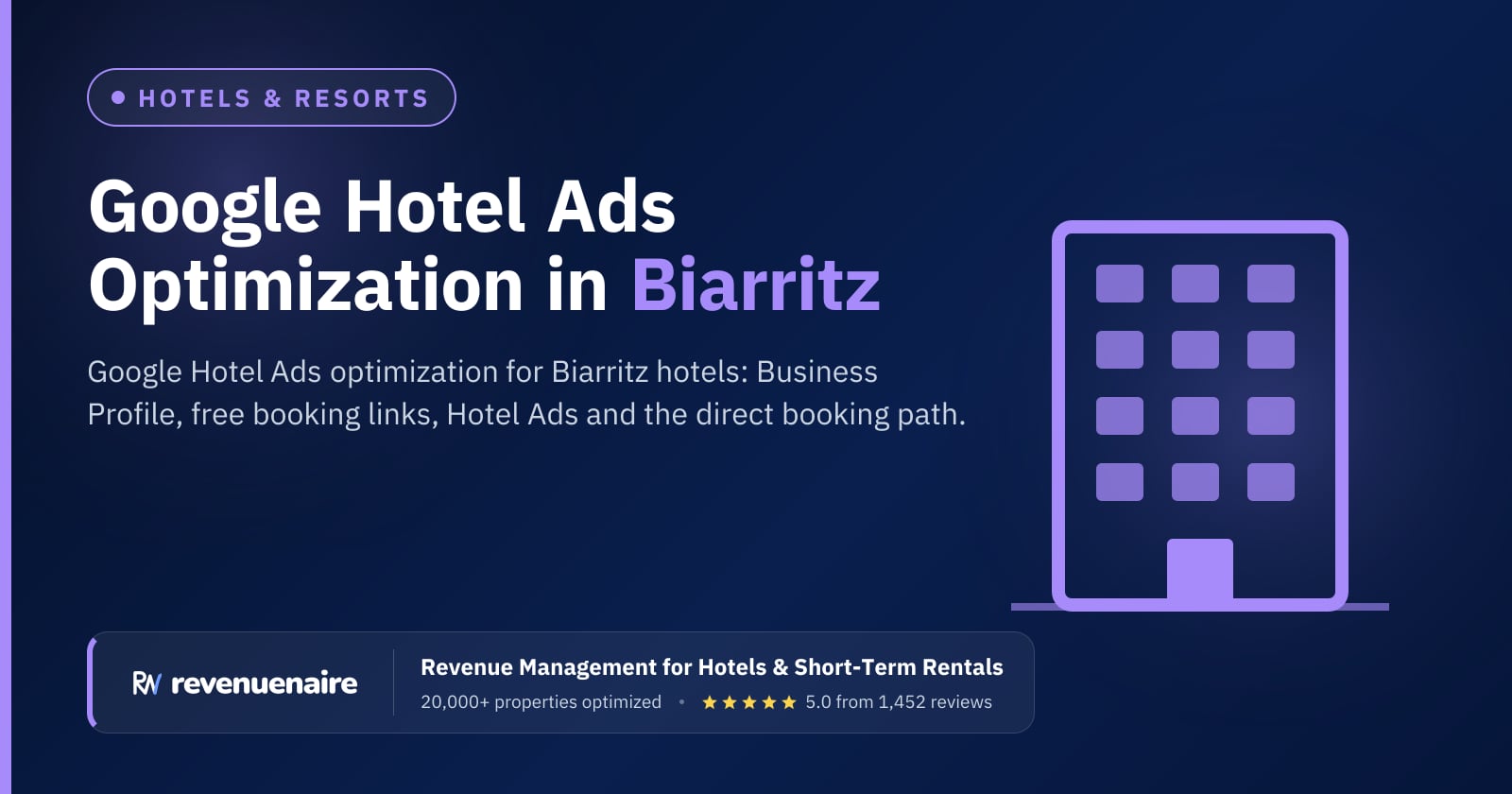 Google Hotel Ads Optimization in Biarritz & the Basque Coast, France