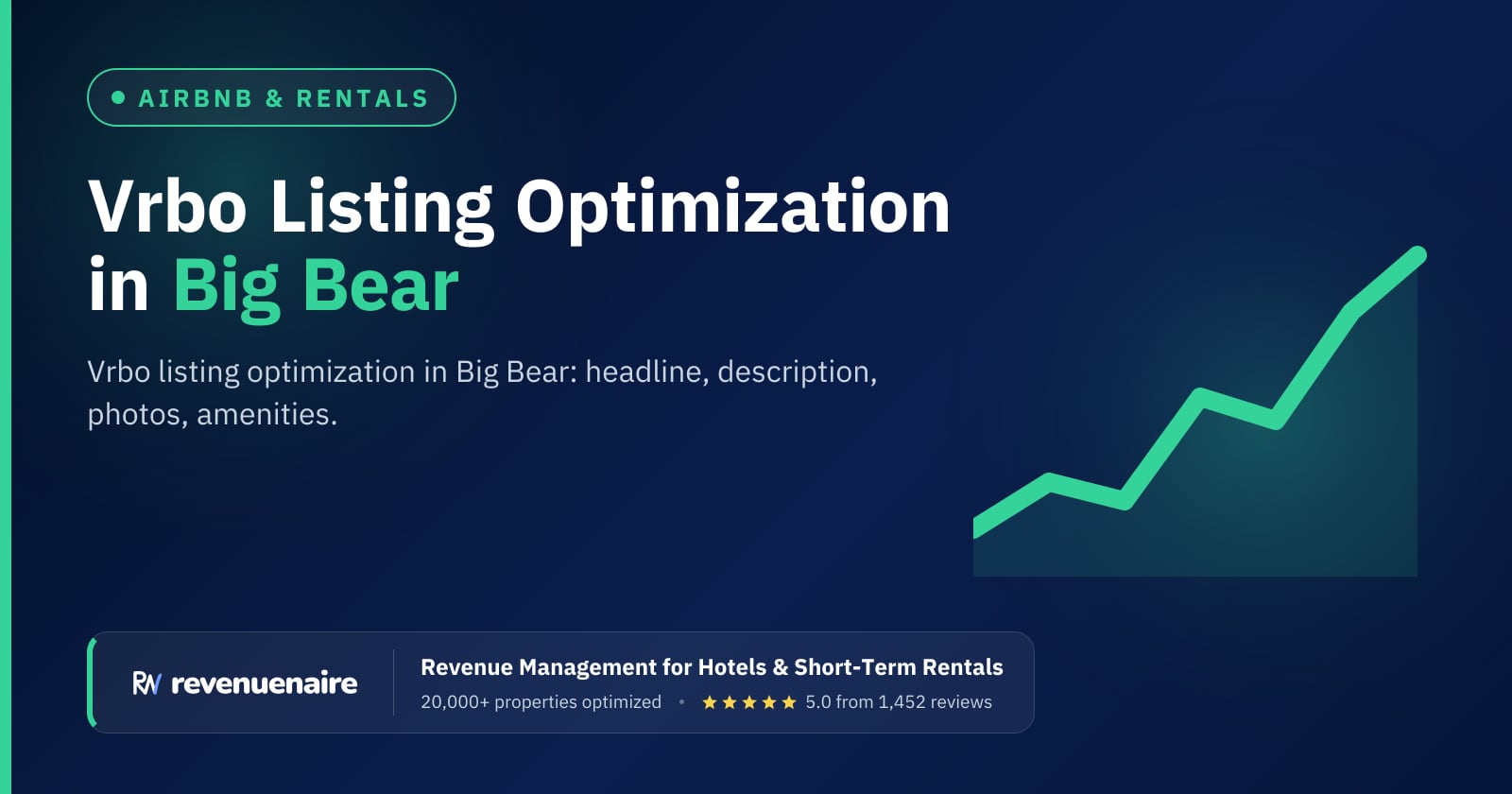 Vrbo Listing Optimization in Big Bear & Joshua Tree, United States