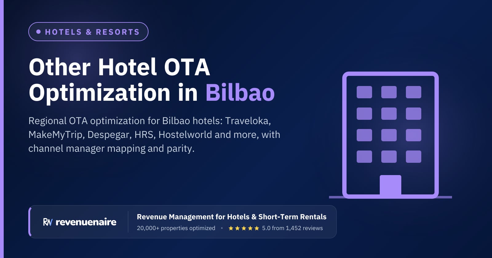 Other Hotel OTA Optimization in Bilbao & San Sebastián, Spain