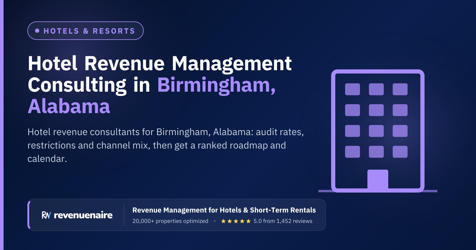 Hotel Revenue Management Consulting in Birmingham, United States