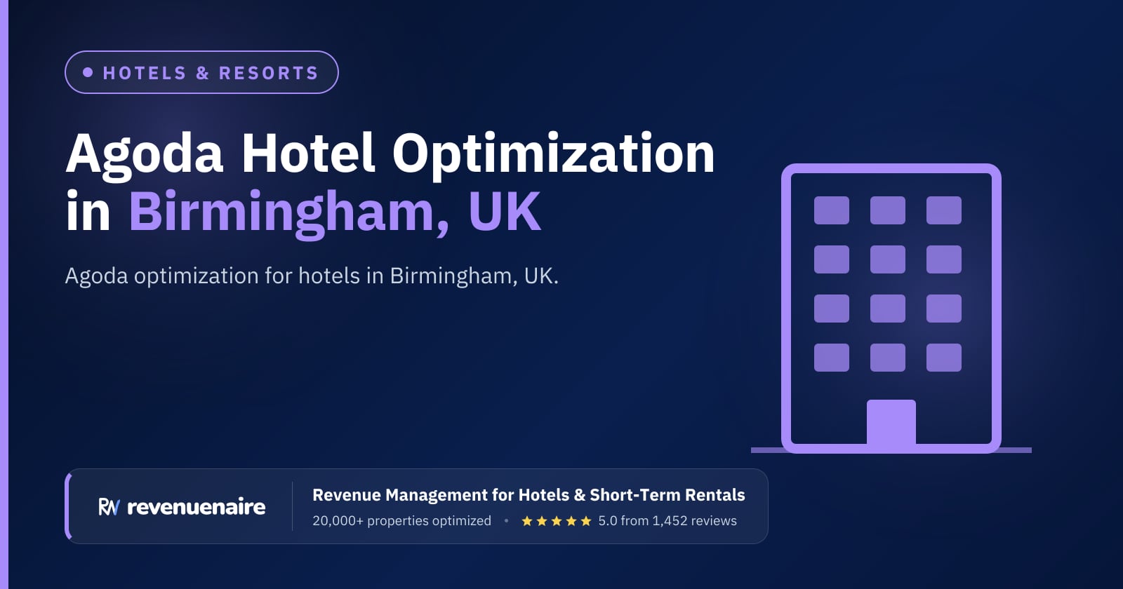 Agoda Optimization for Hotels in Birmingham, United Kingdom