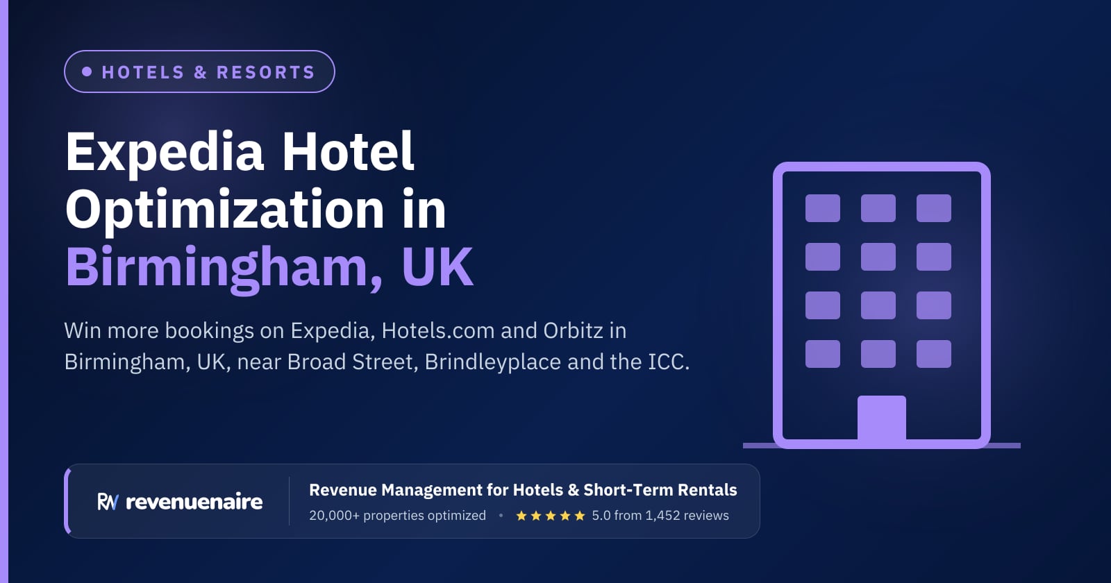 Expedia Optimization for Hotels in Birmingham, United Kingdom