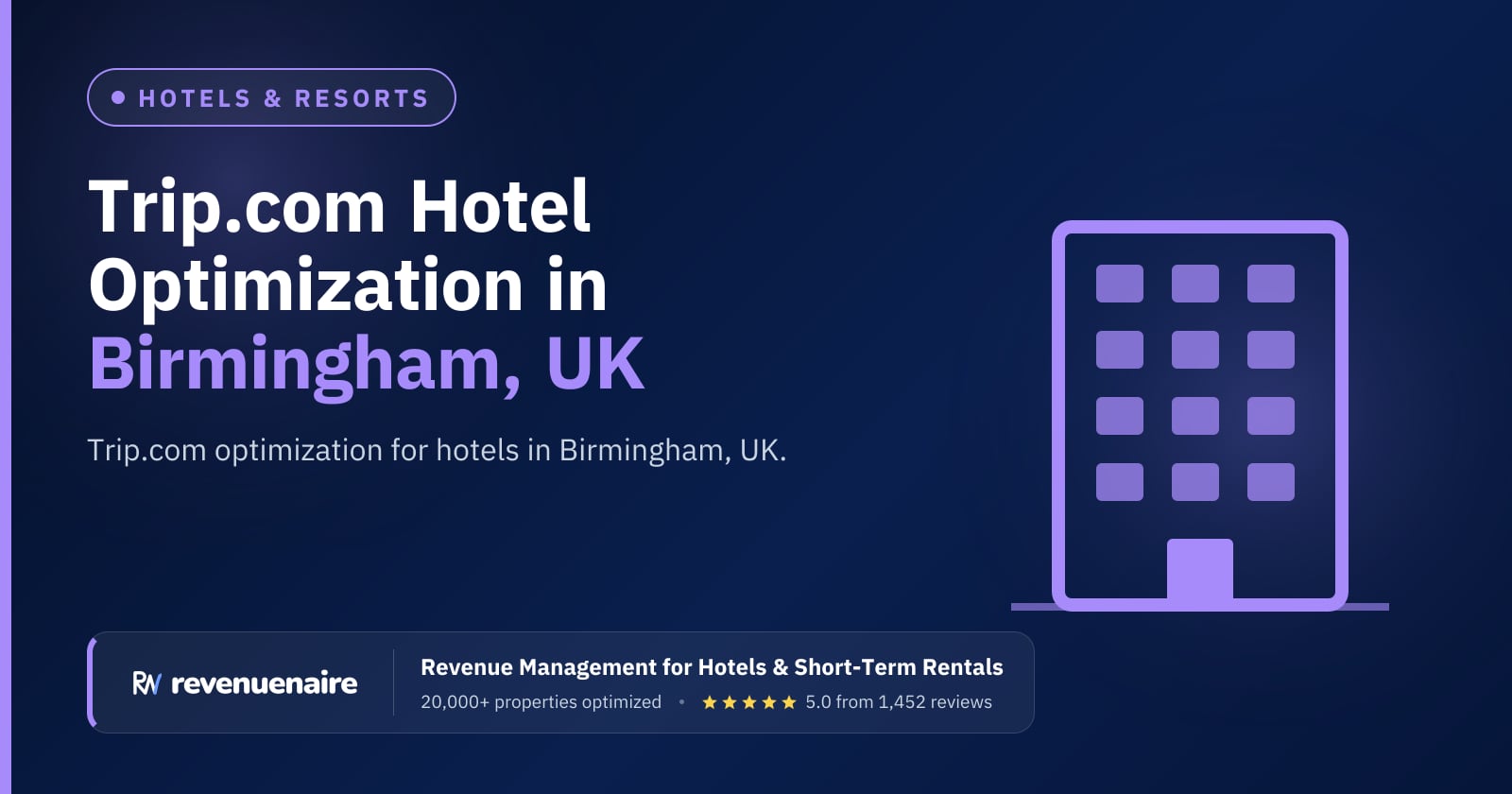 Trip.com Optimization for Hotels in Birmingham, United Kingdom