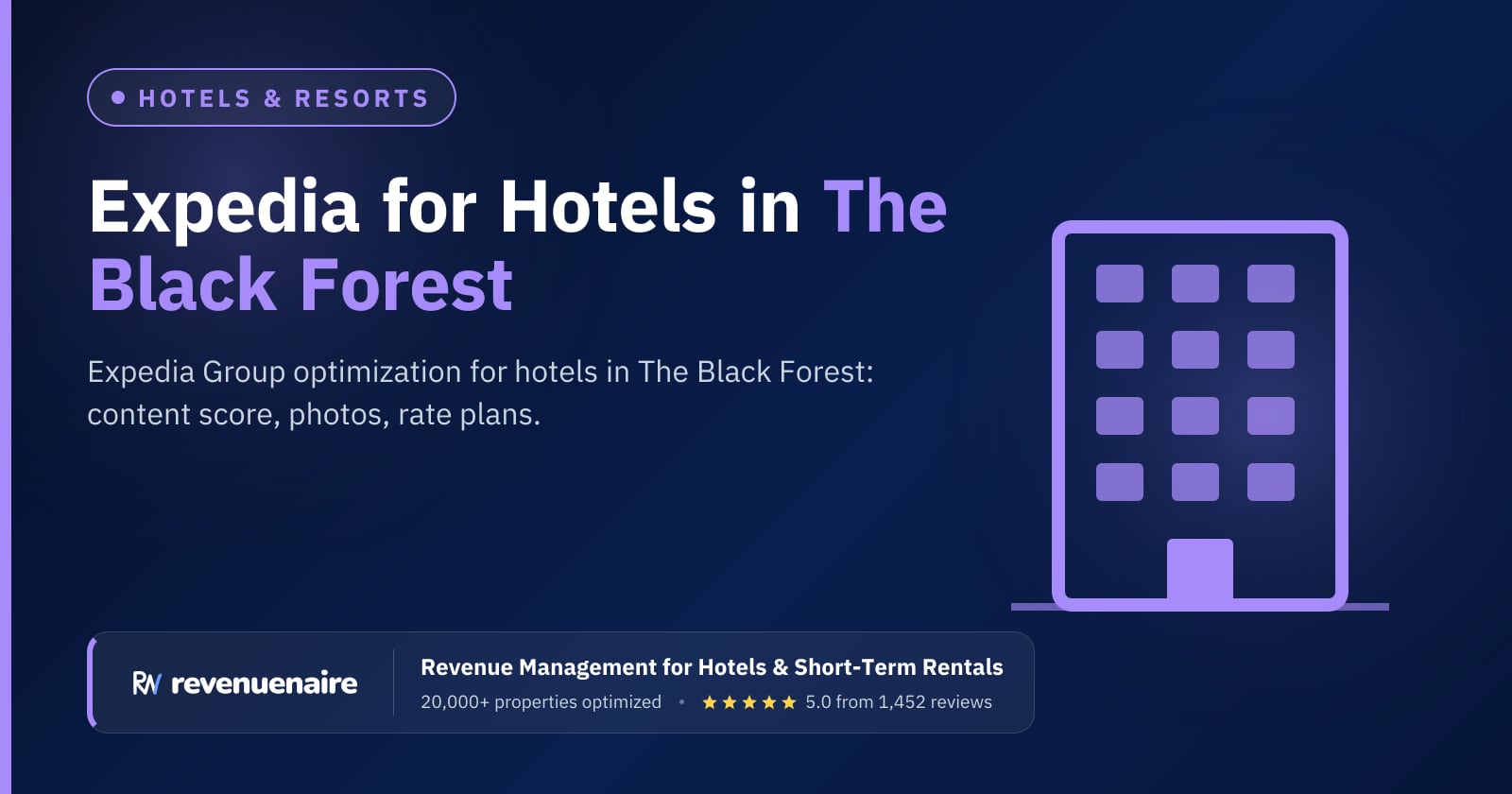Expedia Optimization for Hotels in The Black Forest (Freiburg), Germany