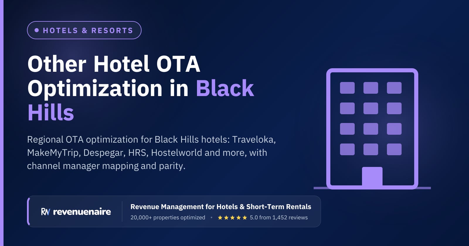 Other Hotel OTA Optimization in Black Hills & Rapid City, United States