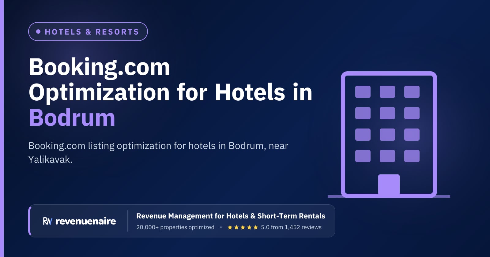 Booking.com Optimization for Hotels in Bodrum, Türkiye
