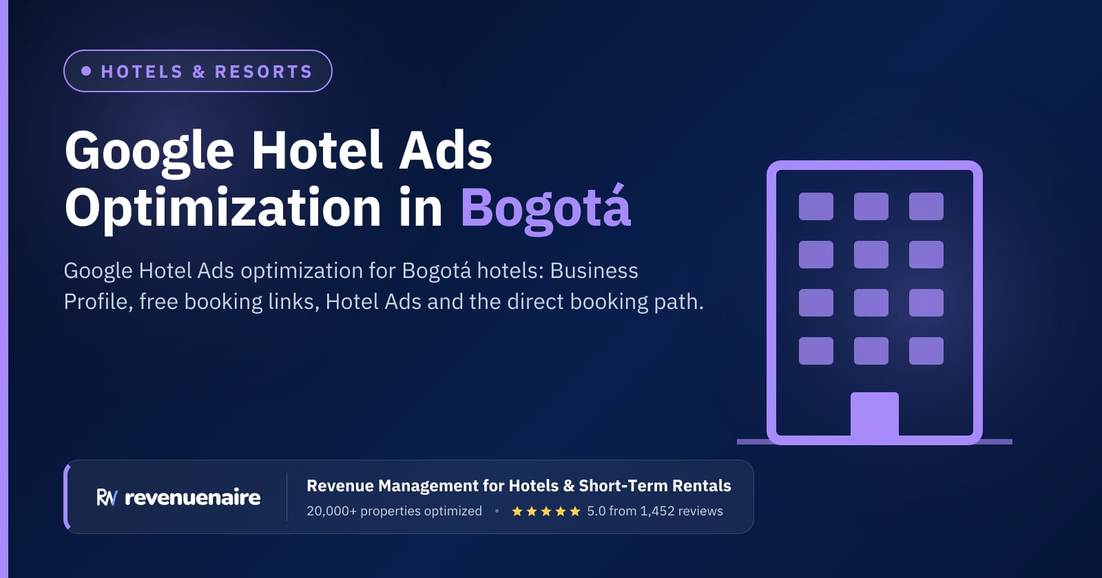 Google Hotel Ads Optimization in Bogotá, Colombia