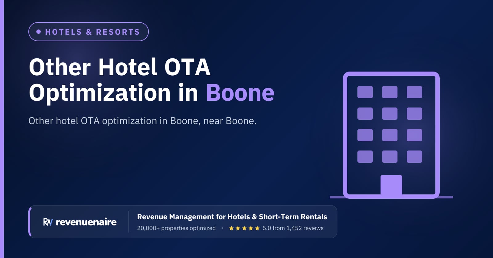 Other Hotel OTA Optimization in Boone & Blowing Rock, United States