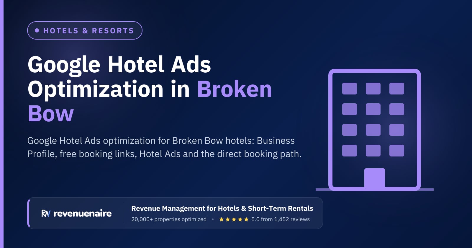 Google Hotel Ads Optimization in Broken Bow & Beavers Bend, United States