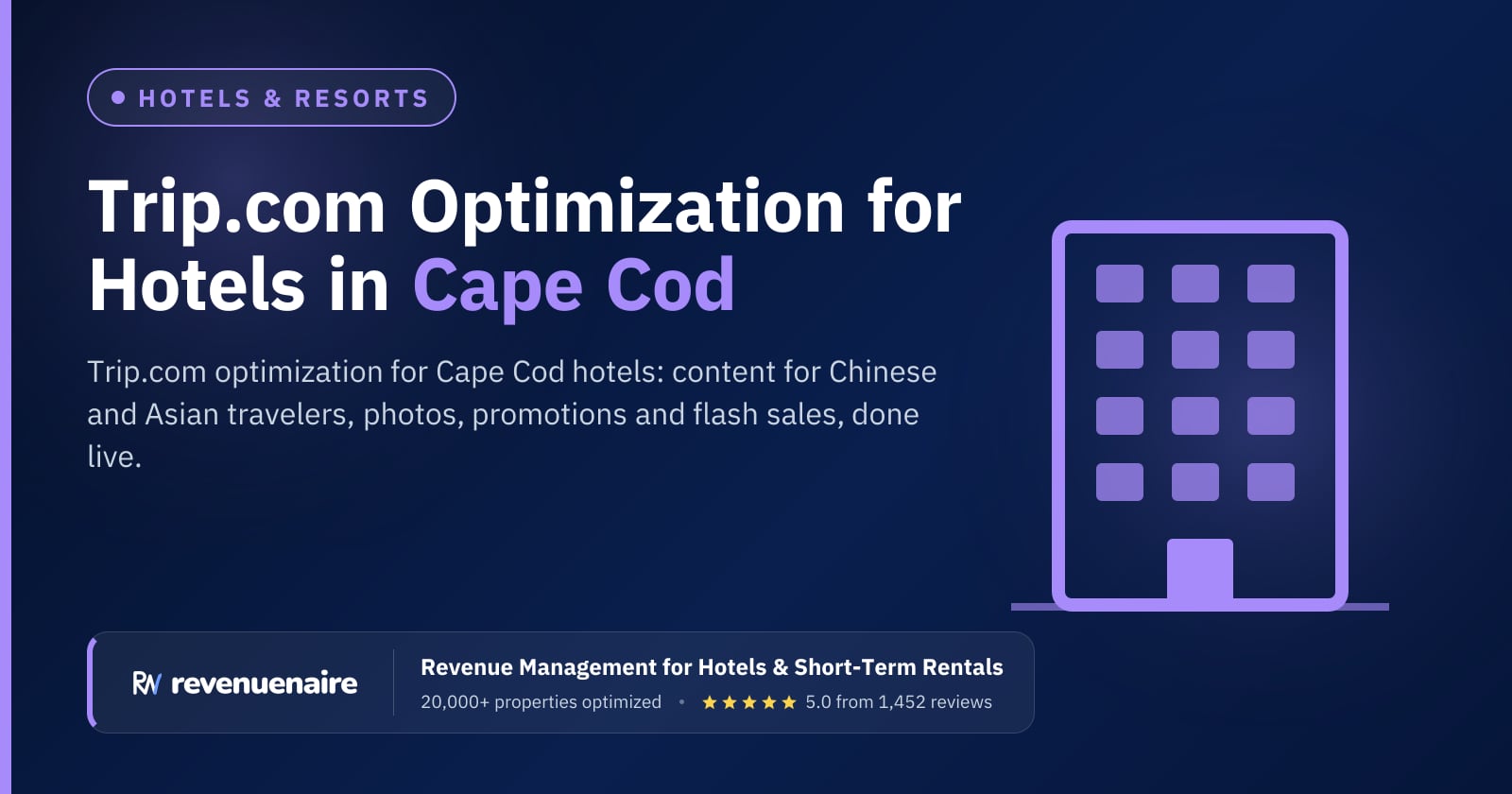 Trip.com Optimization for Hotels in Cape Cod, Nantucket & Martha's Vineyard, United States