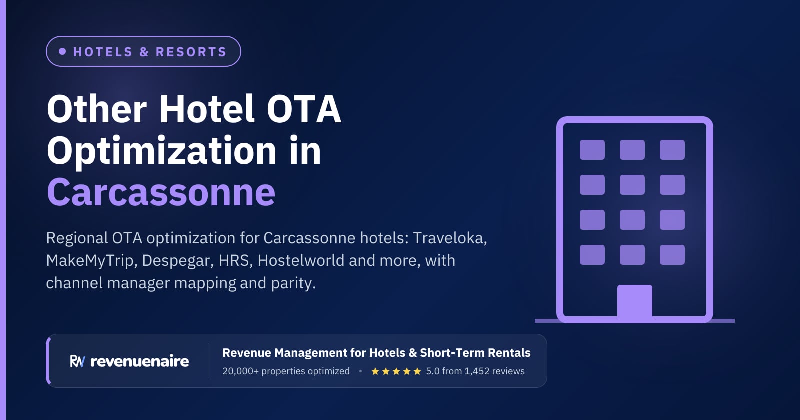 Other Hotel OTA Optimization in Carcassonne & Cathar Country, France