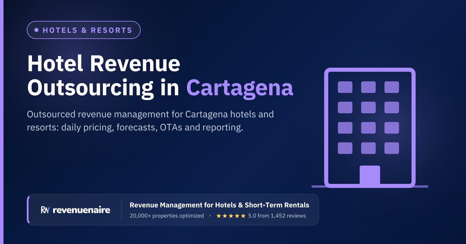 Hotel Revenue Management Outsourcing in Cartagena, Colombia