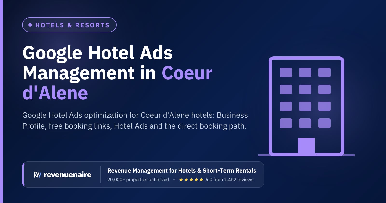 Google Hotel Ads Optimization in Coeur d'Alene & Spokane, United States