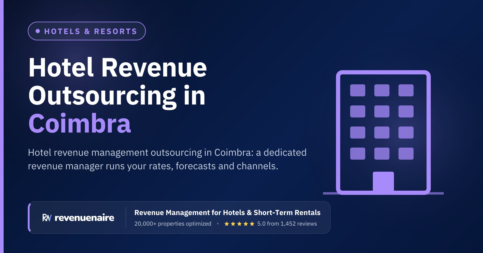 Hotel Revenue Management Outsourcing in Coimbra, Portugal