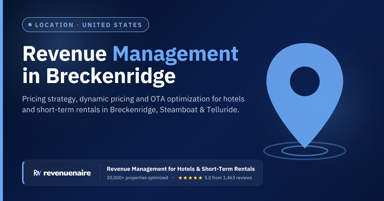 Revenue management in Breckenridge, Steamboat & Telluride, United States