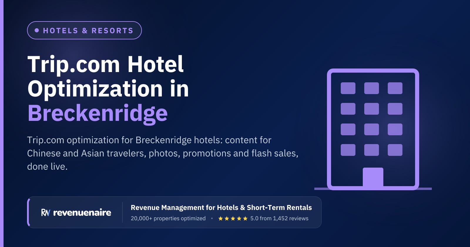 Trip.com Optimization for Hotels in Breckenridge, Steamboat & Telluride, United States