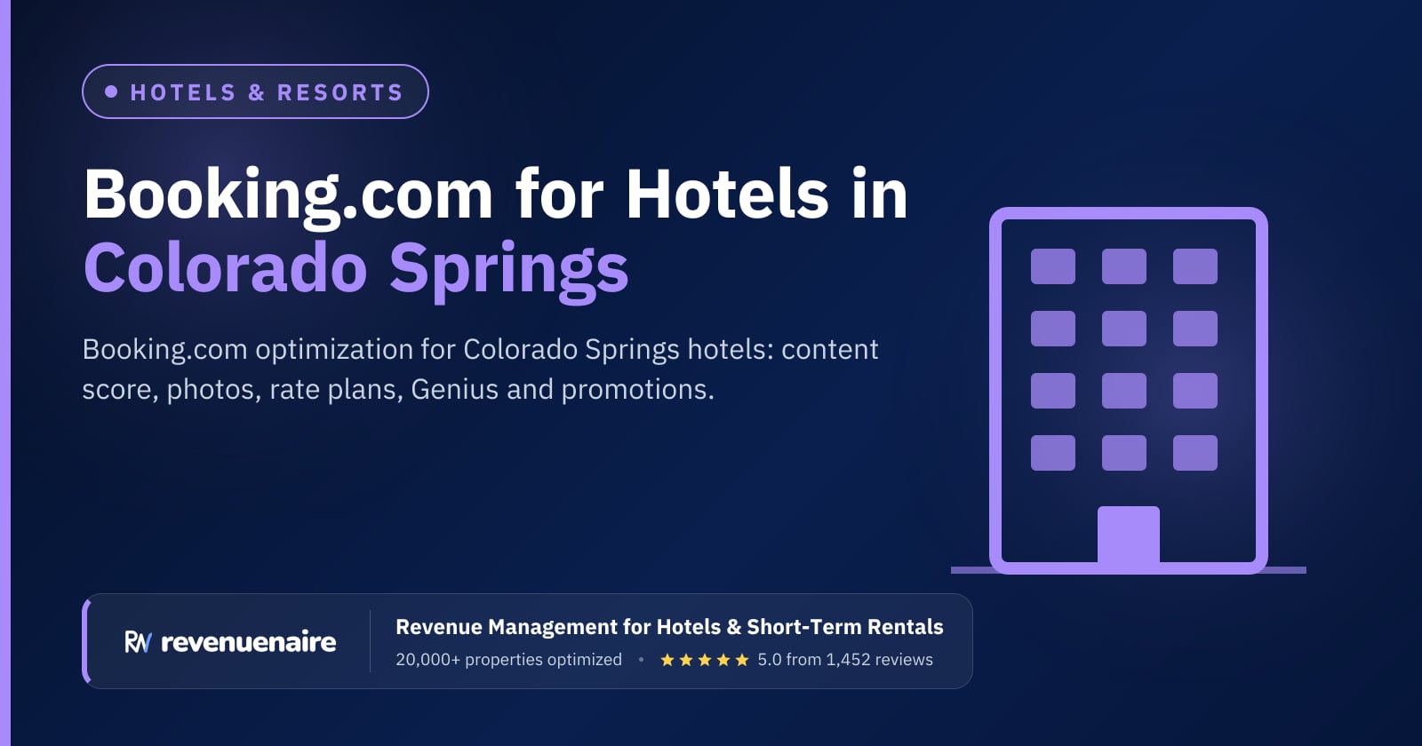 Booking.com Optimization for Hotels in Colorado Springs, United States
