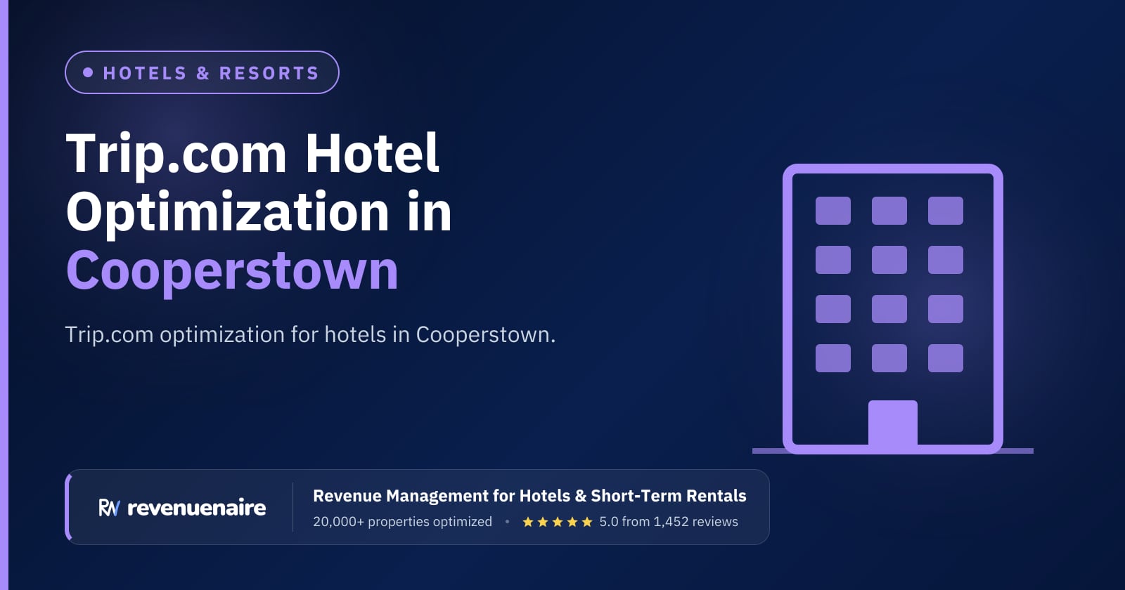 Trip.com Optimization for Hotels in Cooperstown & Central New York, United States