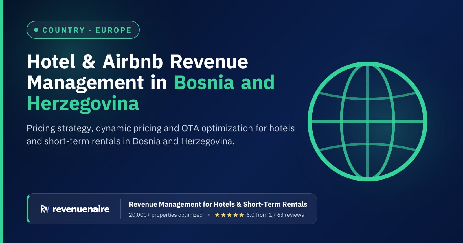 Revenue management in Bosnia and Herzegovina