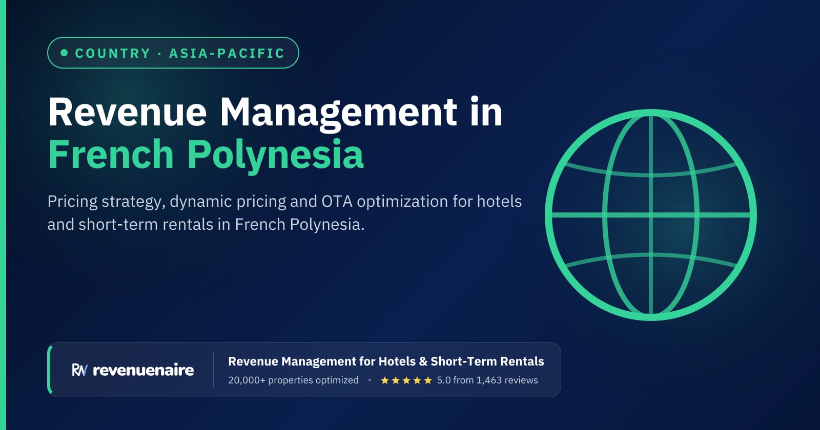 Revenue management in French Polynesia