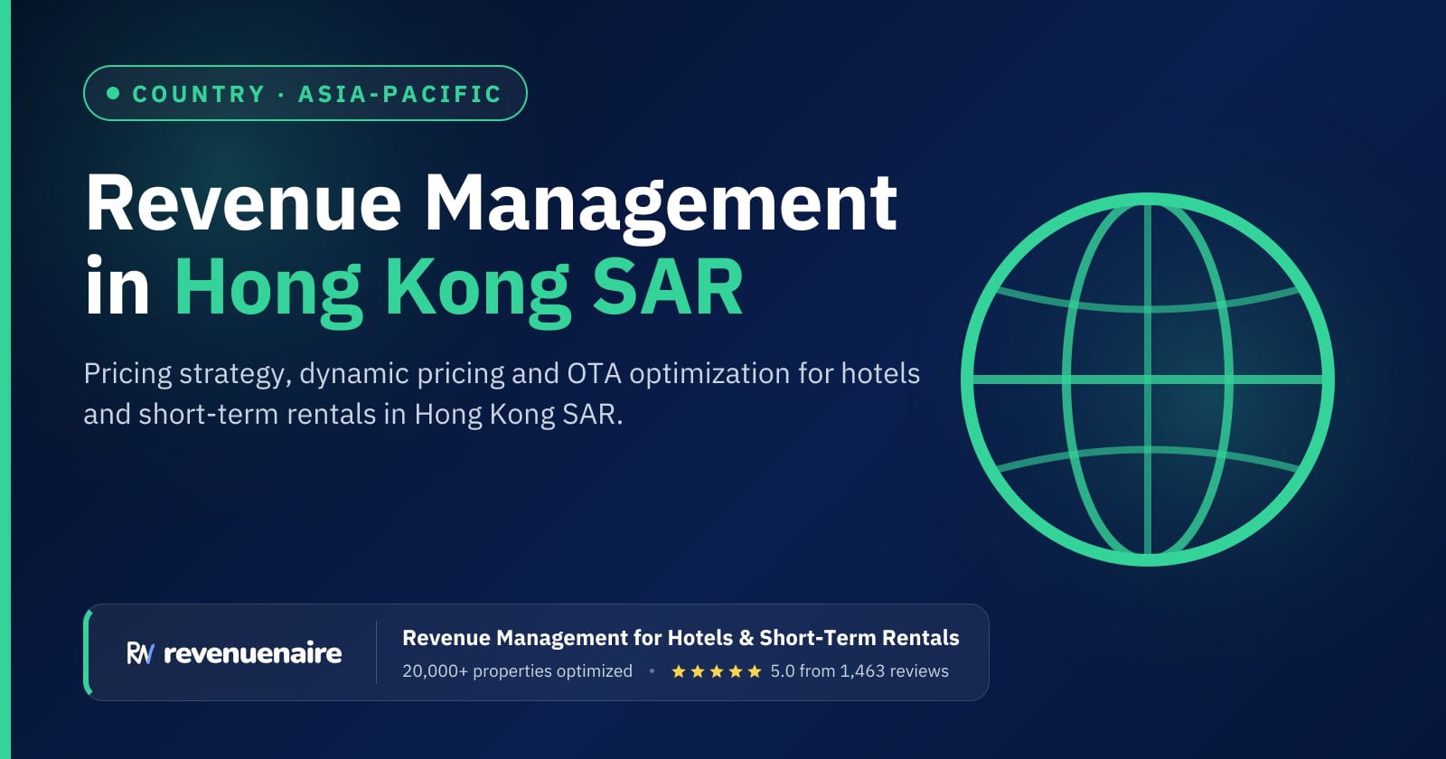 Revenue management in Hong Kong SAR